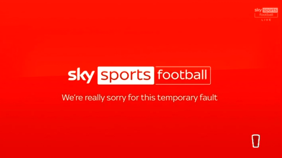 Sky Sports были вынуждены извиниться за эту проблему